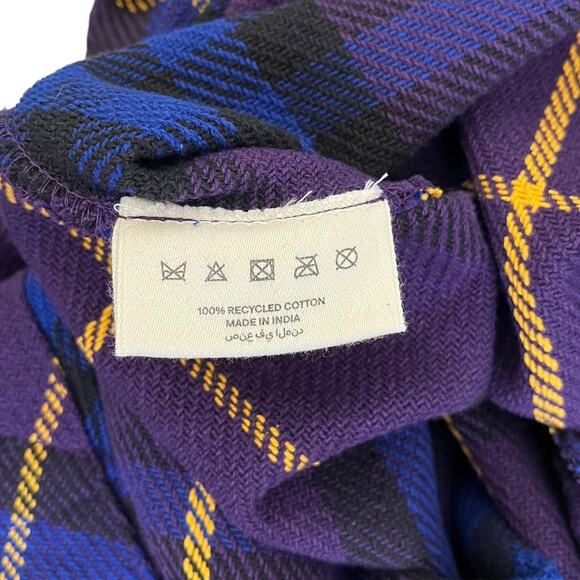 Burberry Purple Check Recycled Cotton Large Shopper Tote Bag - Picture 6 of 10